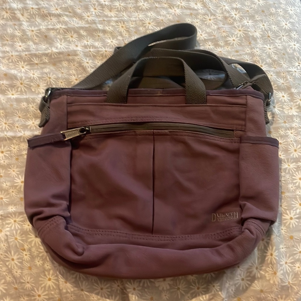 Duluth trading company purple crossbody bag purse
